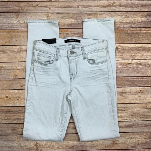 J Brand Mid Rise Rail Skinny Jeans‎ in Frostbite - Picture 3 of 6